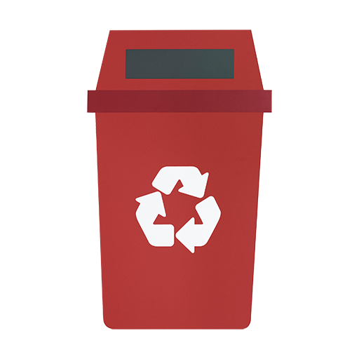 Imagen del test de datonismo, 3 imagenes de basureros con distintos colores, rojo, verde y amarillo